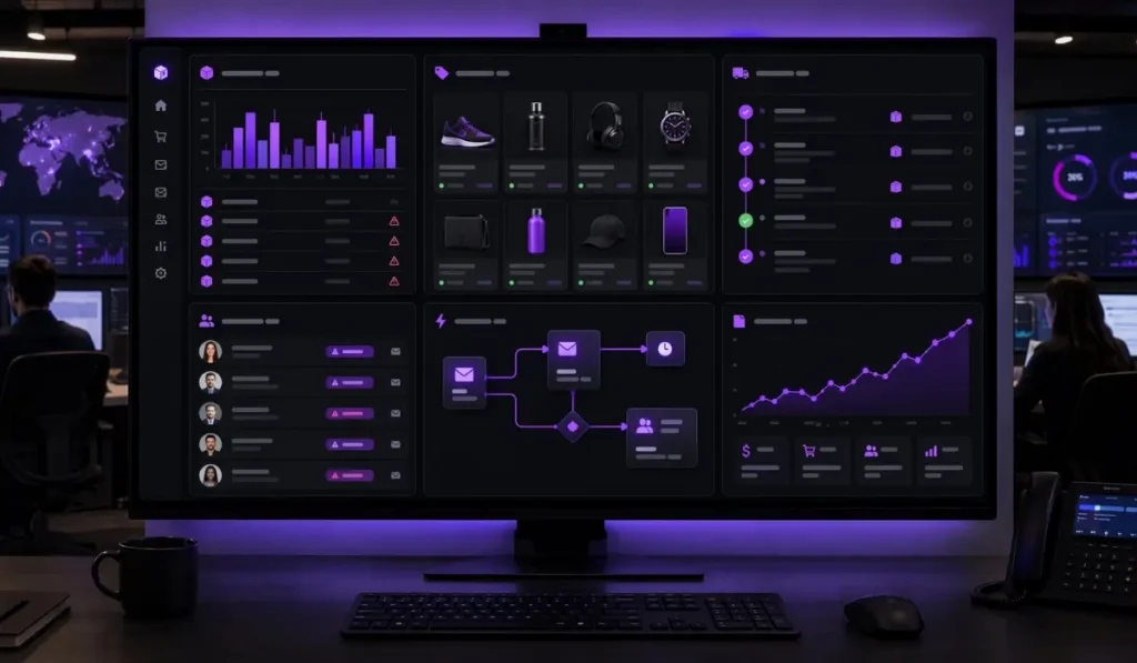 Ecommerce store management and automation dashboard