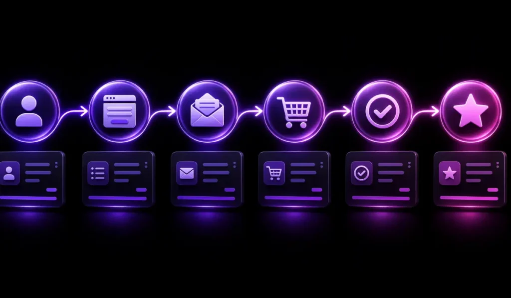 Lifecycle email automation and CRM workflow
