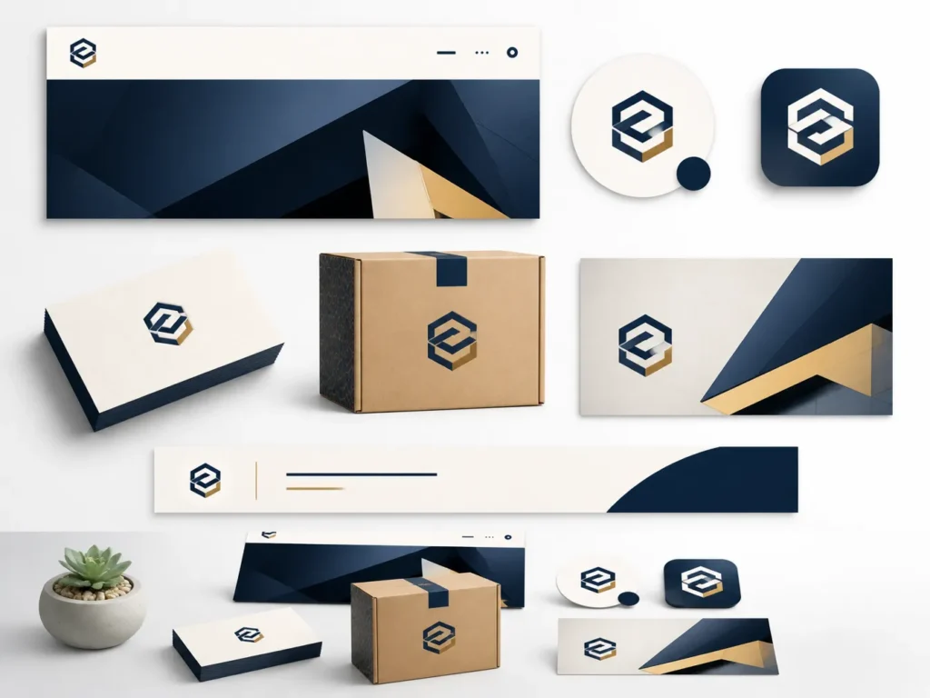 Logo design used across digital brand touchpoints