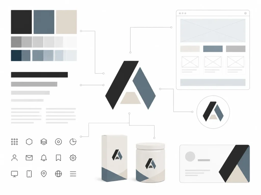 Logo and brand identity system for a business