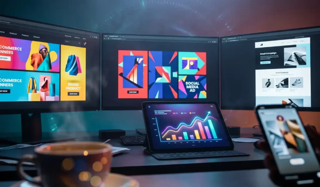 Marketing graphic design assets for business growth
