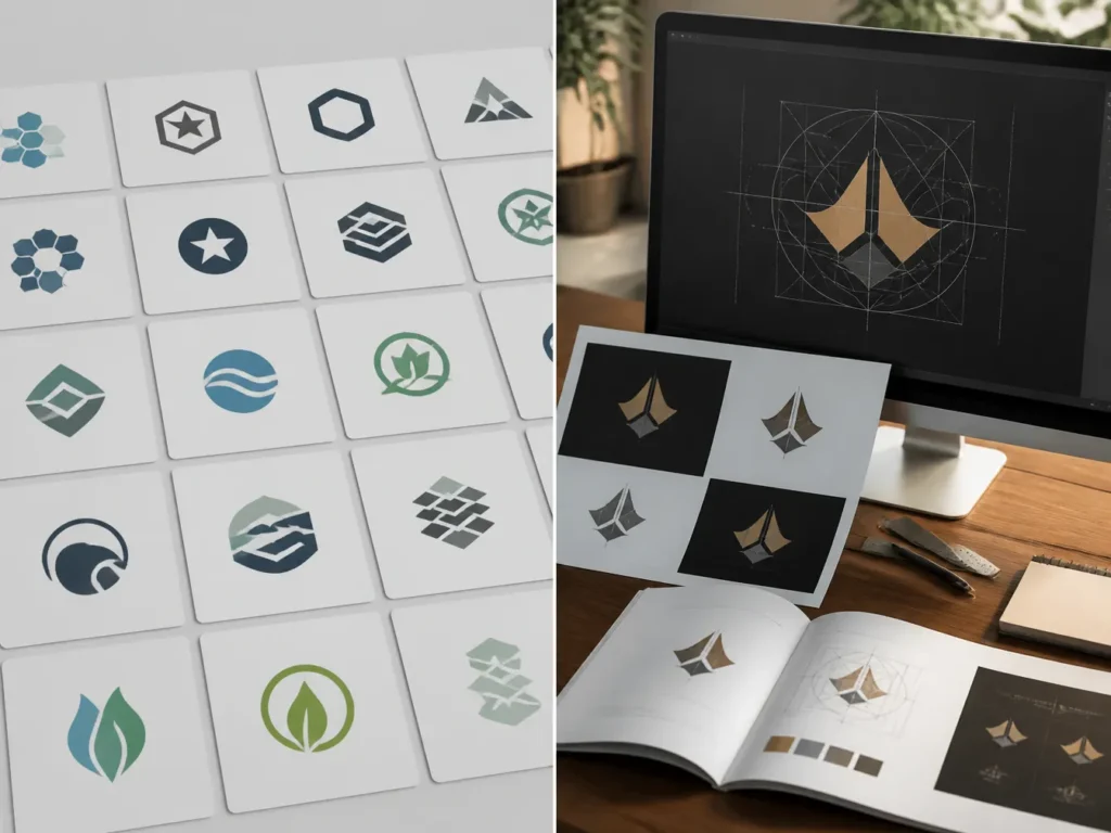 Professional logo design compared with AI logo makers